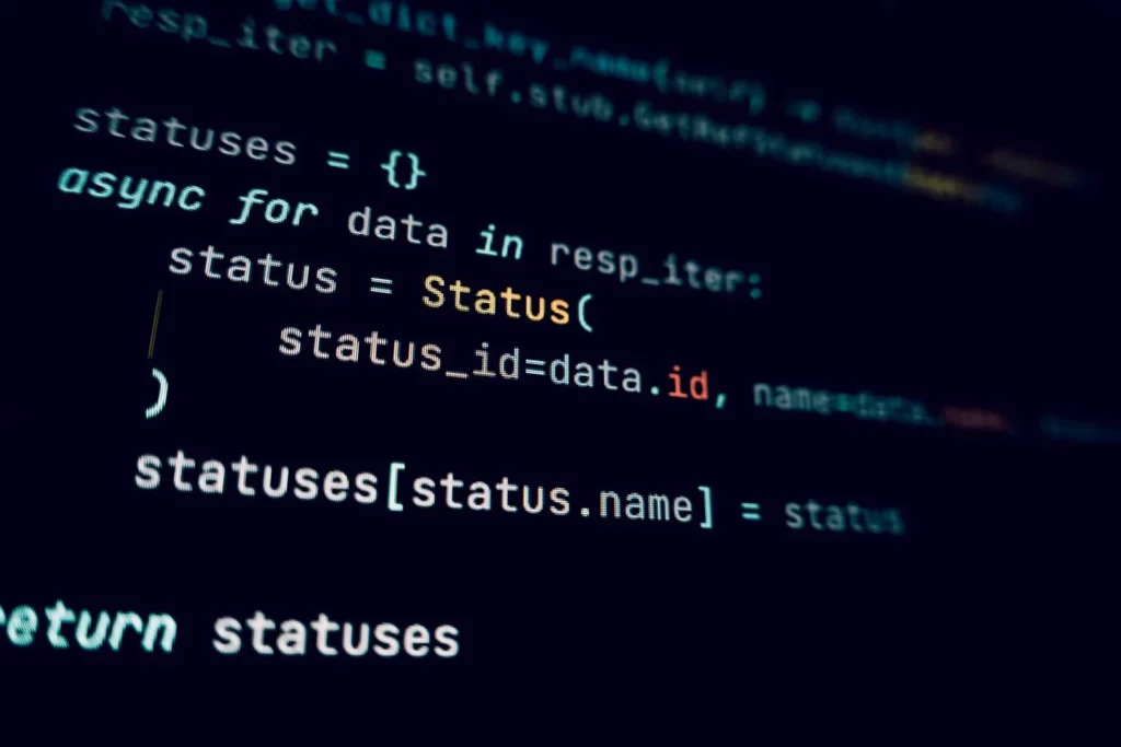 Custom software source code on screen